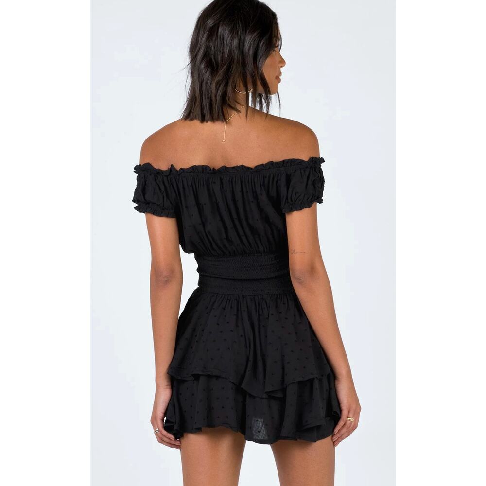 princess polly black smocked romper - Picture 7 of 7